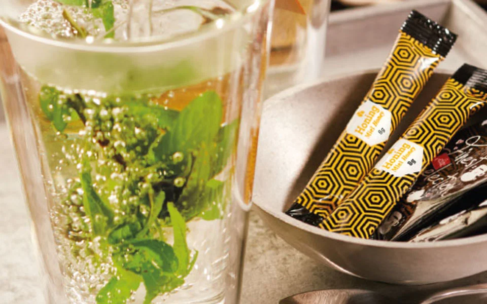 Muntthee met kleinverpakkingen