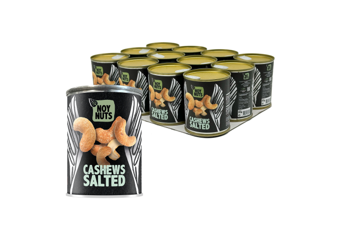 Cashew salted blikje en tray