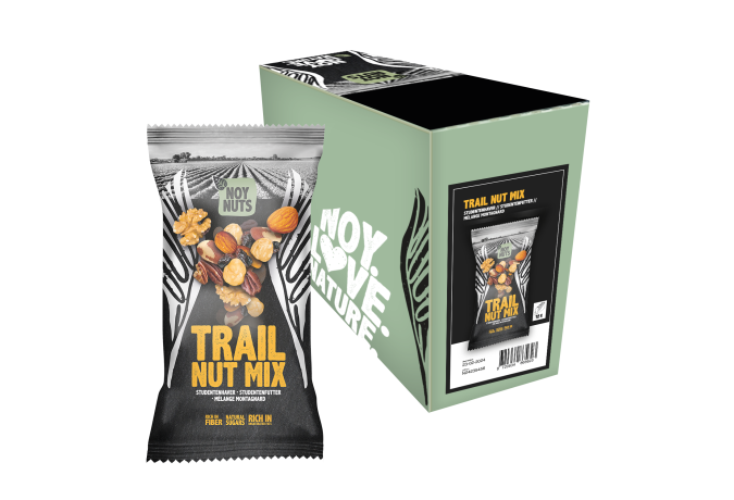 Trail Nut mix zakje en doos