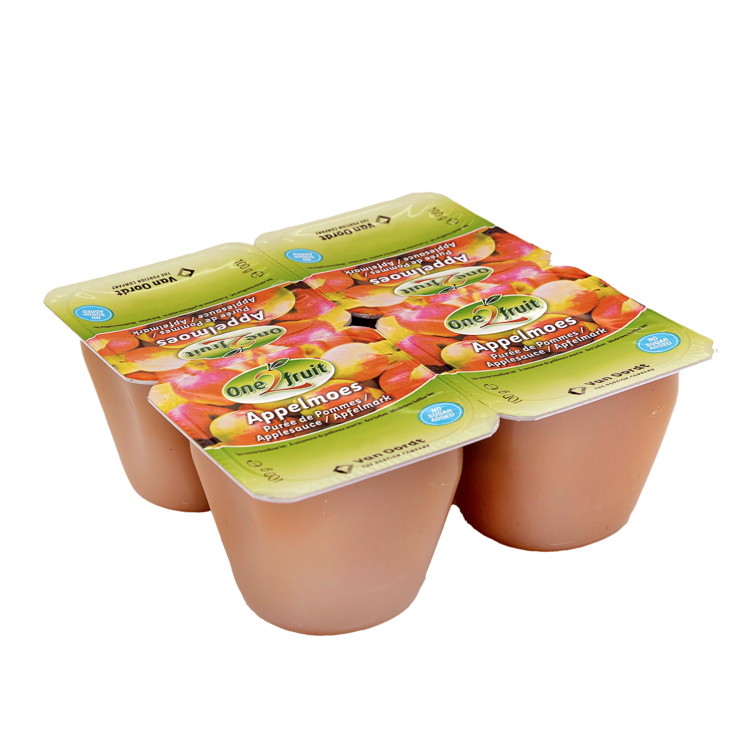 FRUITS　no95-98 Apple Sauce Without Extra Sugar Cup 100g | Van Oordt The Portion