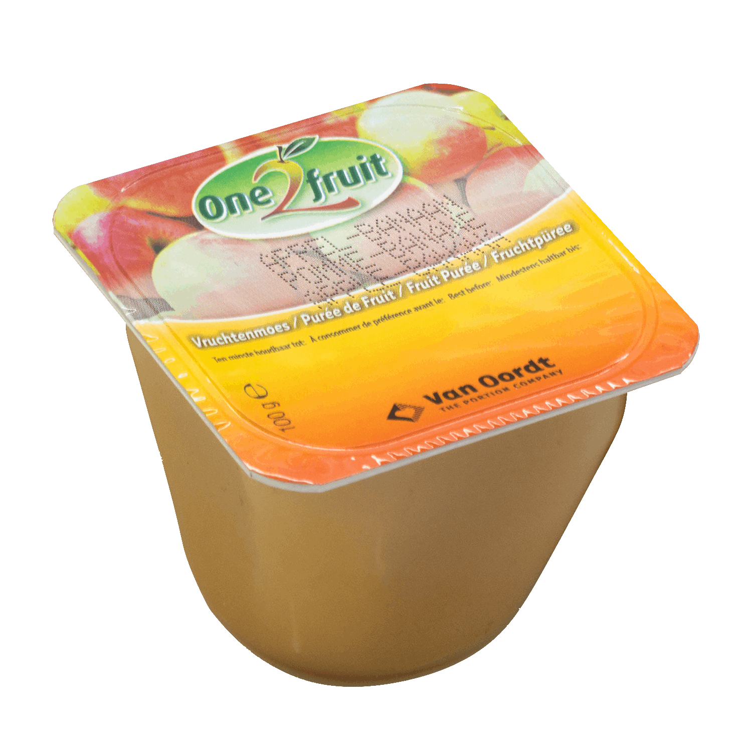 Fruit Purée Apple Banana Cup 100g | Van Oordt The Portion Company