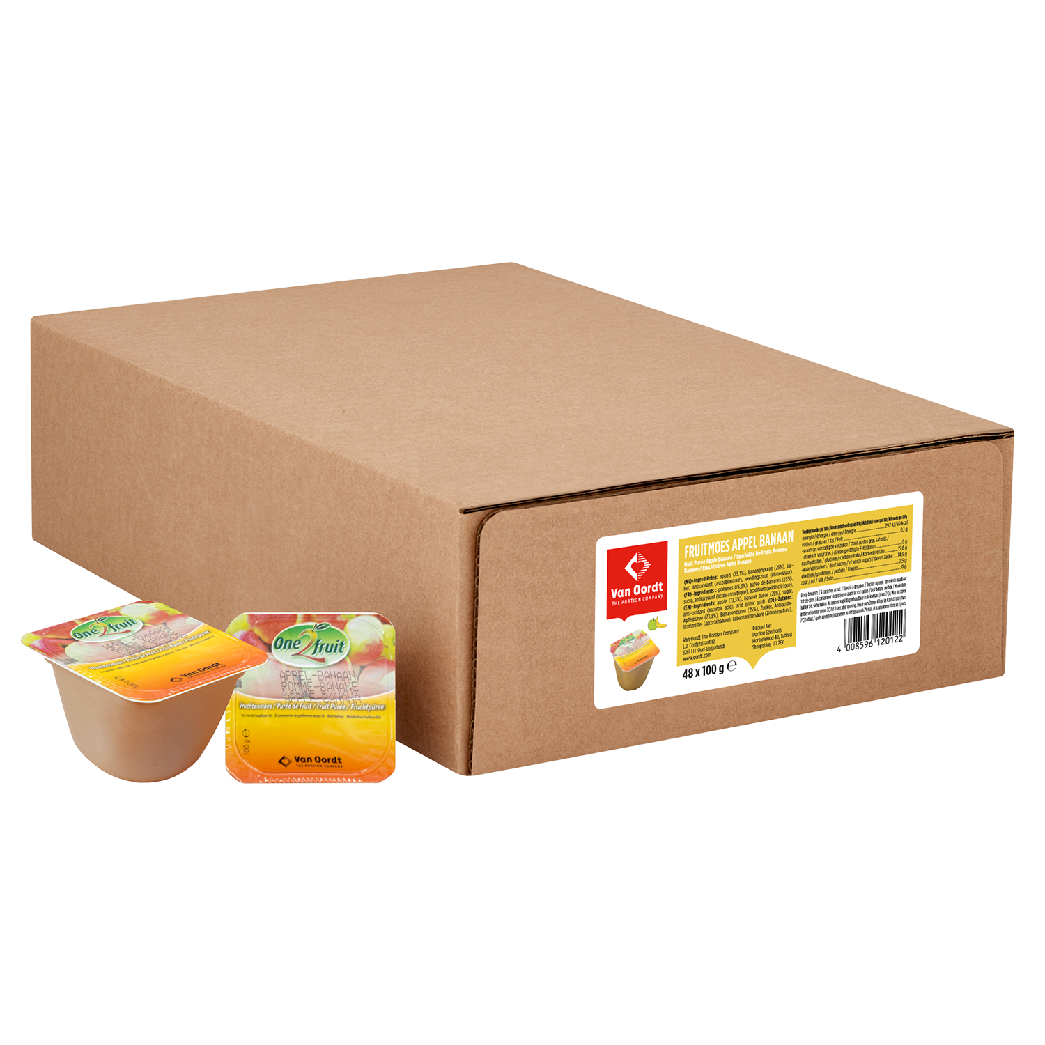 Fruit Purée Apple Banana Cup 100g | Van Oordt The Portion Company