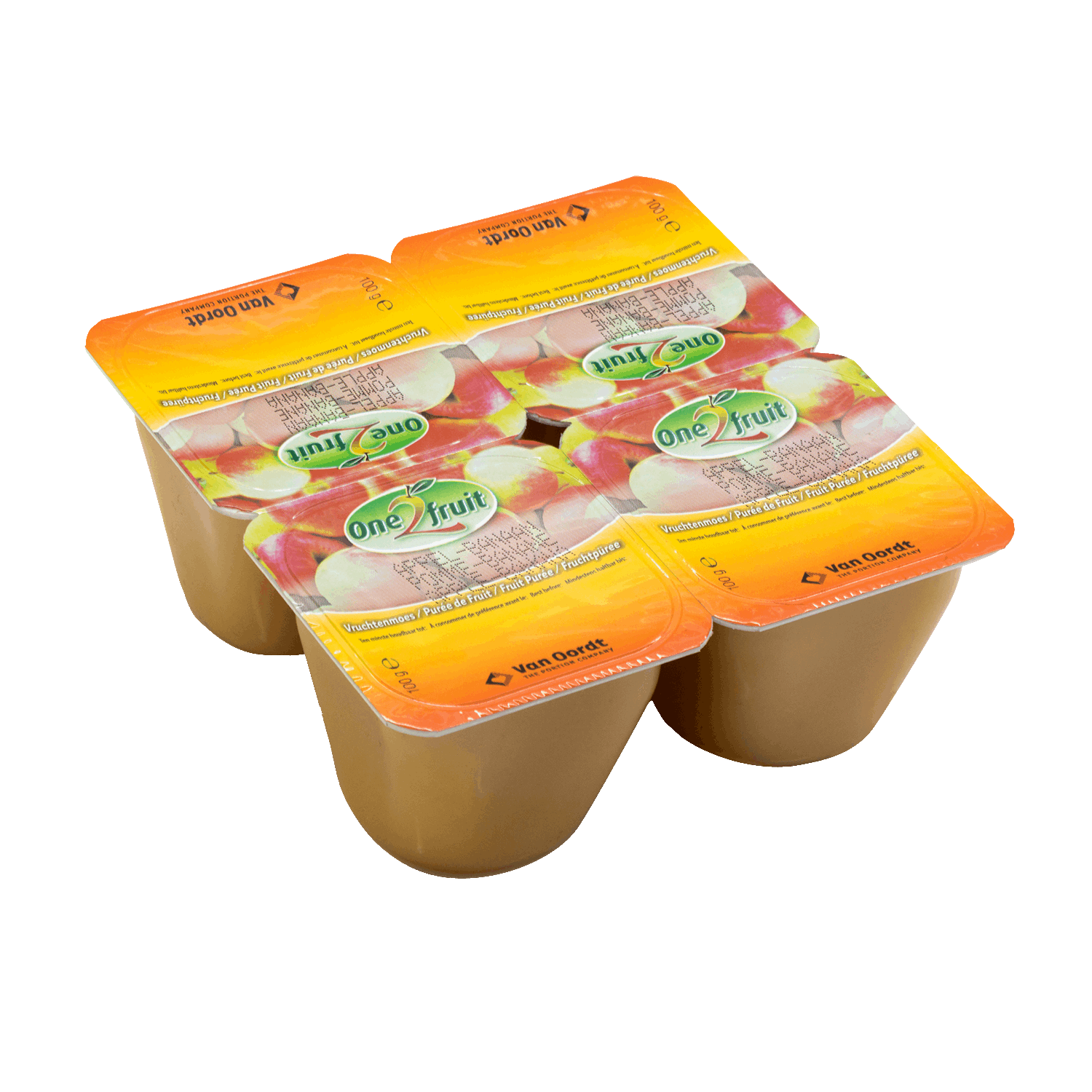 Fruit Purée Apple Banana Cup 100g | Van Oordt The Portion Company