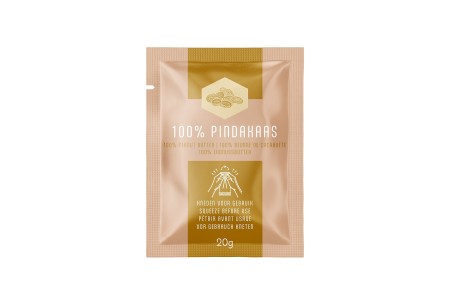 100% Pindakaas Zakje 20g